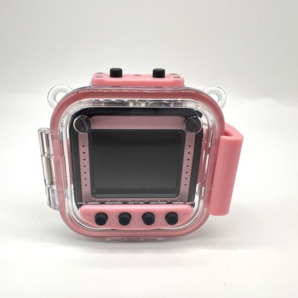 Kids Action Camera Pink Underwater w/Waterproof Hard Case & Mounting Accessories - Picture 11 of 16
